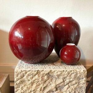 Red Ornament Jar Set