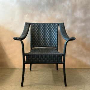 Black PVC Wicker Chair